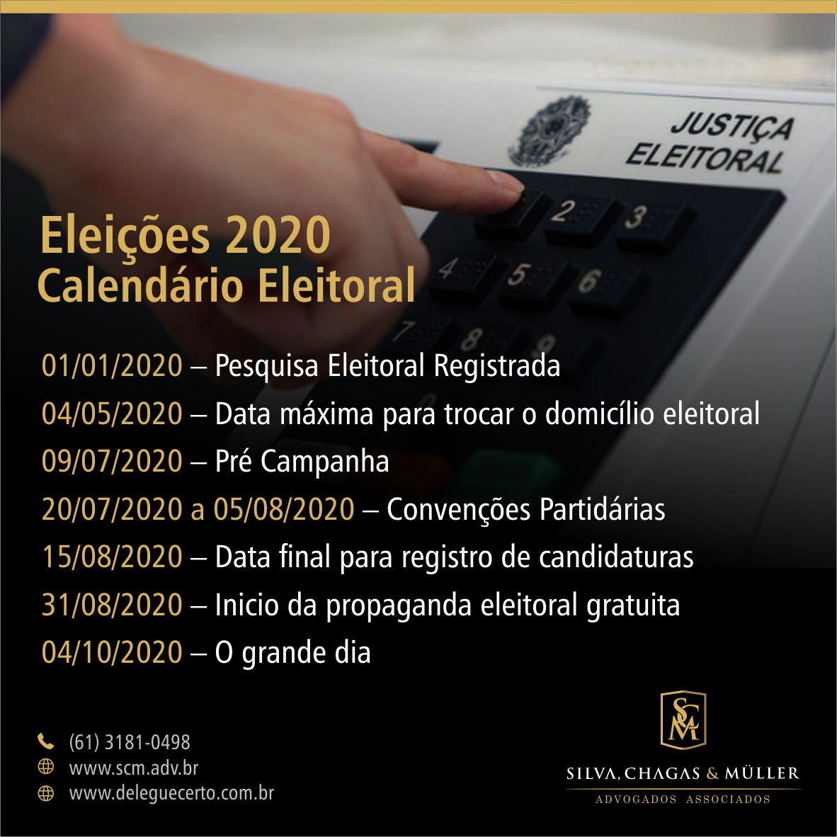 You are currently viewing Eleições 2020 – Calendário Eleitoral